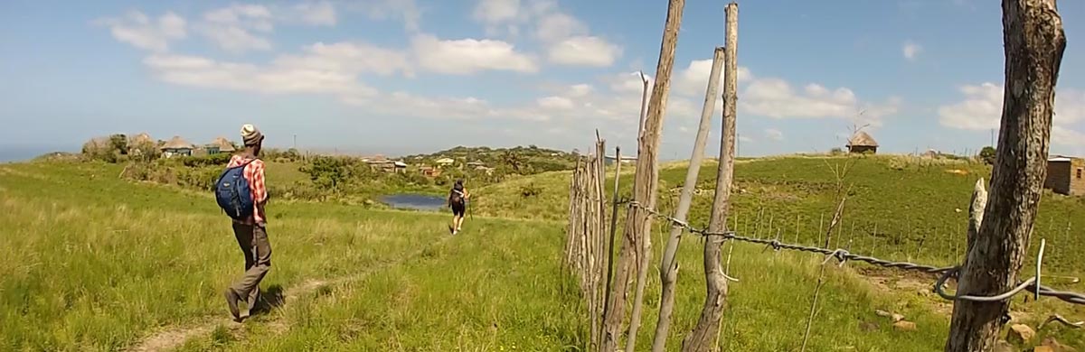 Hiking through a Pondo village on the Wild Coast