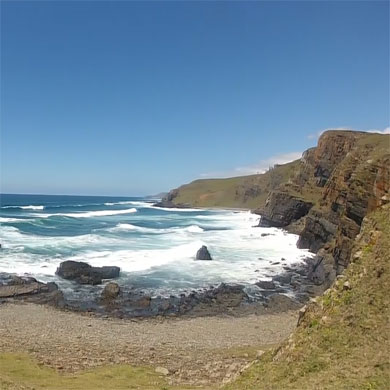 A typical view of the Wild Coast stretching into the distance (looking south)